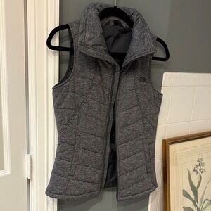 Women's North Face Gray Quilted Vest